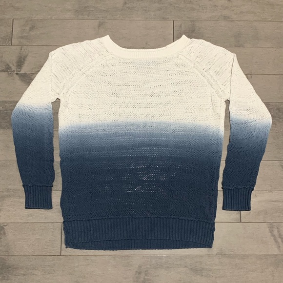 Michael Stars Dip Dye Knit Sweater - Cream/Navy - Size 1 - Picture 2 of 4